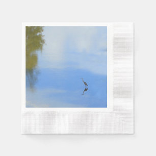 Serviette En Papier Grand héron bleu