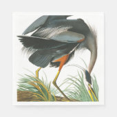 Serviette En Papier Grand héron bleu par John James Audubon (Devant)