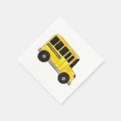 Serviette En Papier Grand Jaune Conducteur de bus scolaire enseignant  (Coin)