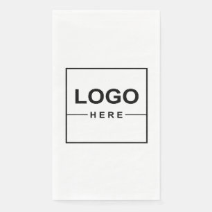 Serviette En Papier Grand logo d'entreprise moderne blanc