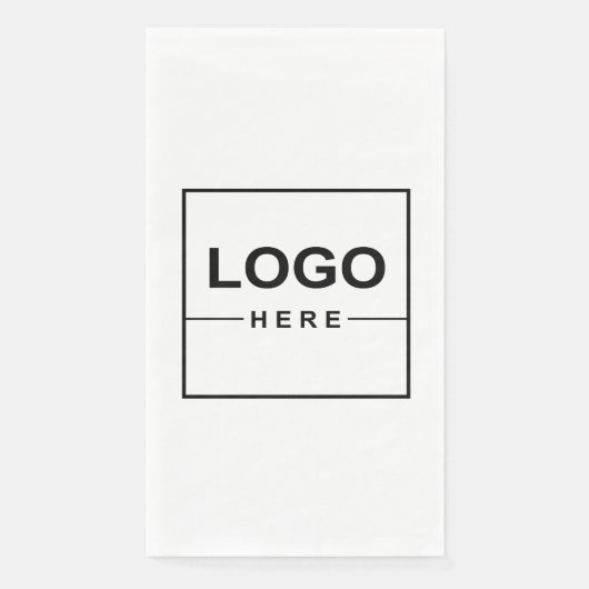 Serviette En Papier Grand logo d'entreprise moderne blanc (Devant)