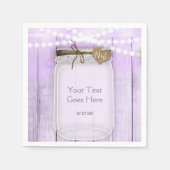Serviette En Papier Grand Mason Jar & Lumineuses Lavande violet Russe (Devant)