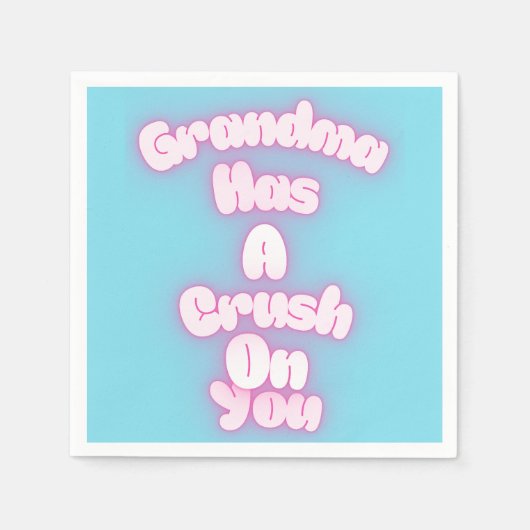 Serviette En Papier Grand-mère est amoureuse de toi (Devant)