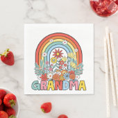 Serviette En Papier Grand-mère florale (En situation)