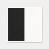 Serviette En Papier Grand Milieu noir et blanc (Devant)