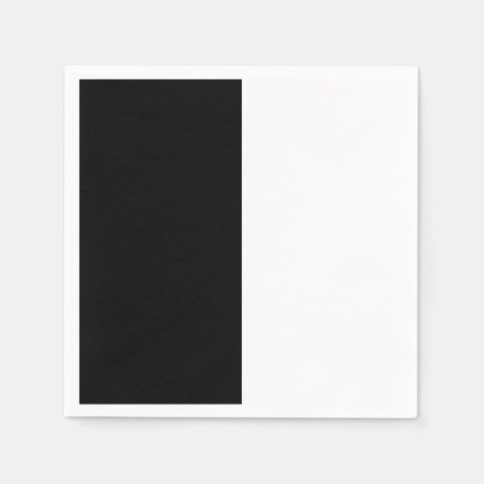 Serviette En Papier Grand Milieu noir et blanc (Devant)