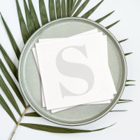 Grand Monogramme Tout gris clair neutre initial