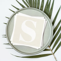 Grand Monogramme Toute Initiale sur Beige Neutre