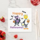 Serviette En Papier Grand oiseau et nombre | Joyeux Halloween (En situation)