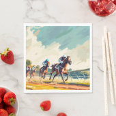 SERVIETTE EN PAPIER GRAND PAPIER DE COURSE "D" NAPKIN (En situation)