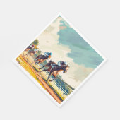SERVIETTE EN PAPIER GRAND PAPIER DE COURSE "D" NAPKIN (Coin)