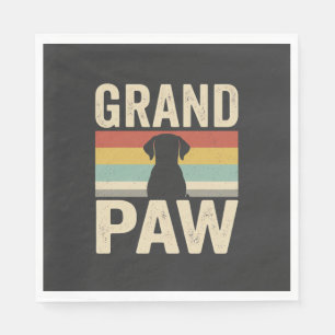 Serviette En Papier Grand Paw Chien Rétro Vintage