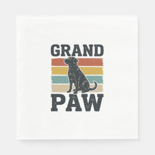 Serviette En Papier Grand Paw Vintage Chien Grand-père Conception de T