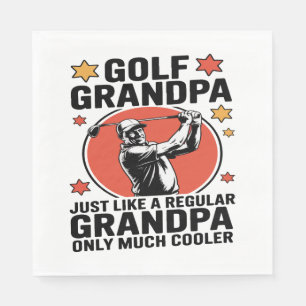 Serviette En Papier Grand-père de golf comme un grand-père régulier