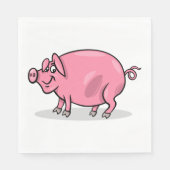 Serviette En Papier Grand porc rose (Devant)