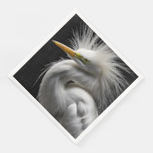 Serviette En Papier Grand portrait d'aigle blanche (Coin)