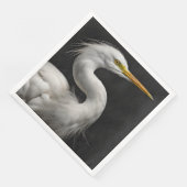 Serviette En Papier Grand Portrait d'aigle blanche II (Coin)