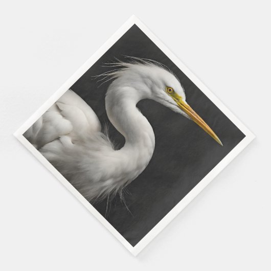 Serviette En Papier Grand Portrait d'aigle blanche II (Coin)