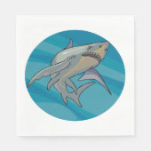 Serviette En Papier Grand requin blanc (Devant)