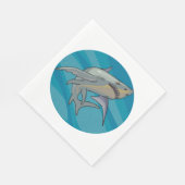 Serviette En Papier Grand requin blanc (Coin)