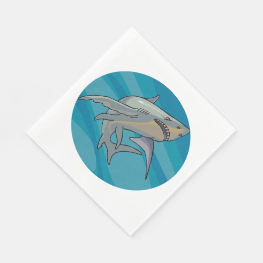 Serviette En Papier Grand requin blanc (Coin)