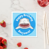 Serviette En Papier Grand requin blanc moyen dessin animé (En situation)