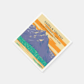 Serviette En Papier Grand Teton National Park Mariage Retro (Coin)