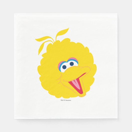Serviette En Papier Grand visage d'oiseau (Devant)
