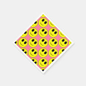 Serviette En Papier Grand Visage Jaune (Coin)