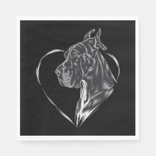 Serviette En Papier Grande Dane (Devant)