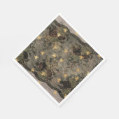 Serviette En Papier Grande dentelle noire en or Bee (Coin)