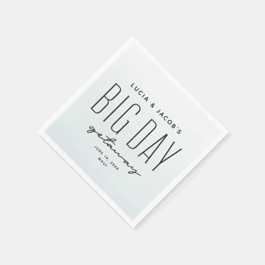 Serviette En Papier Grande journée escapade océan bleu destination mar (Coin)