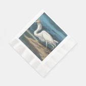 Serviette En Papier Grande Peinture de la faune d'Audubon Heron blanc (Coin)