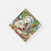 Serviette En Papier Grande Pyrénées Cuisine de vacances : Noël festif (Coin)