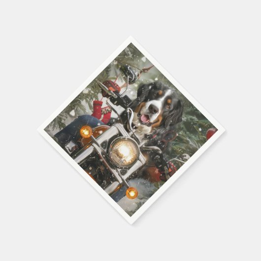 Serviette En Papier Grande Suisse de l'équitation moto Noël (Coin)