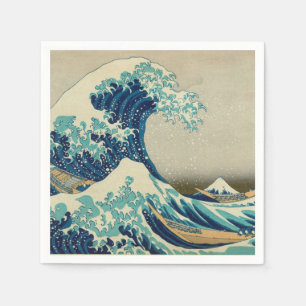 Serviette En Papier Grande vague au large de Kanagawa & Art japonais /