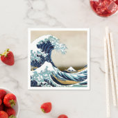 Serviette En Papier Grande vague restaurée au large de Kanagawa par Ho (En situation)