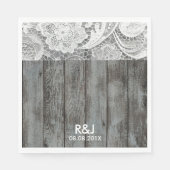 Serviette En Papier grange rustique dentelle mariage campagnard occide (Devant)