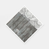 Serviette En Papier grange rustique dentelle mariage campagnard occide (Coin)