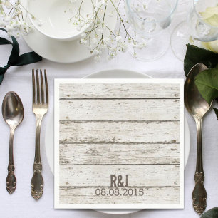 Serviette En Papier grange vintage rustique grange en bois mariage