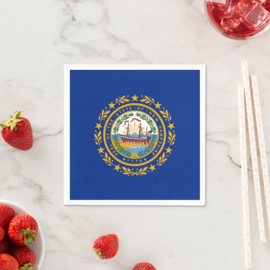 Serviette En Papier Granite Stater Flag, Flag of New Hampshire (En situation)