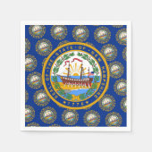 Serviette En Papier Granite Stater Flag & Seal, New Hampshire (Devant)