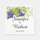 Serviette En Papier Grapevine Jardin Mariage Napkin (Devant)