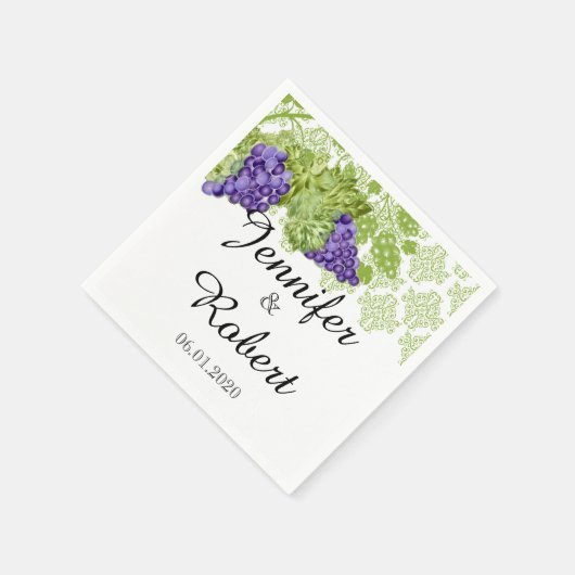 Serviette En Papier Grapevine Jardin Mariage Napkin (Coin)