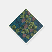 Serviette En Papier  Grapevines with clusters of pink grapes  (Coin)