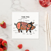 Serviette En Papier Graphique Boucher de porc (En situation)