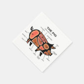 Serviette En Papier Graphique Boucher de porc (Coin)