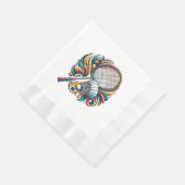 Serviette En Papier Graphique de badminton (Coin)