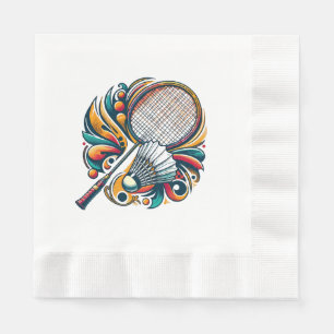 Serviette En Papier Graphique de badminton