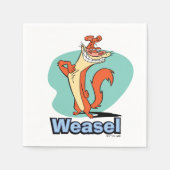 Serviette En Papier Graphique de caractères de fidélité de Weasel (Devant)